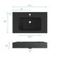 Matte Black Integrated Solid Surface Basin