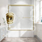 55"-60" W x 60" H Brushed Shower Door
