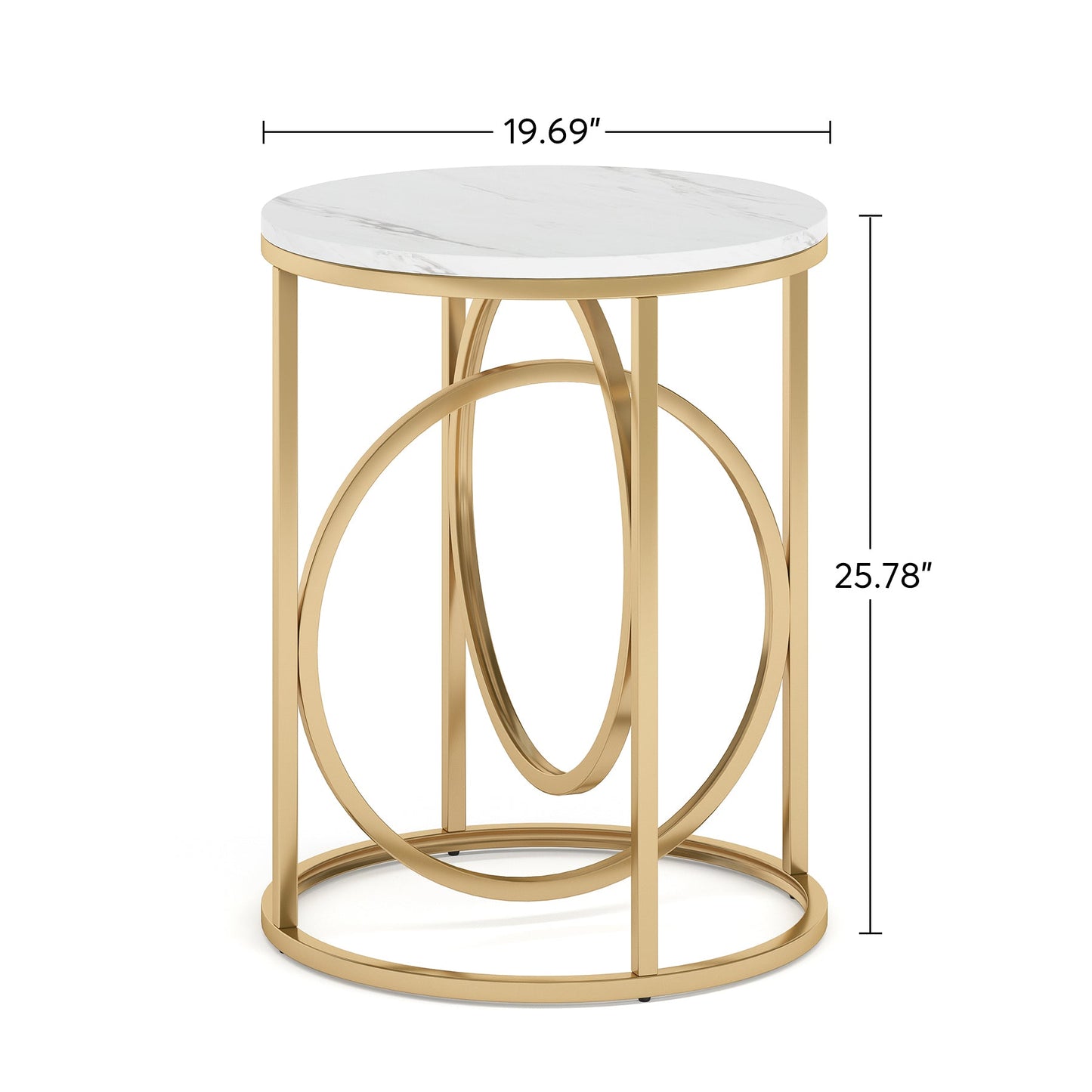 20” Round End Table for Living Room
