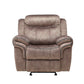 Zubaida Two Tone Chocolate Velvet Glider Recliner