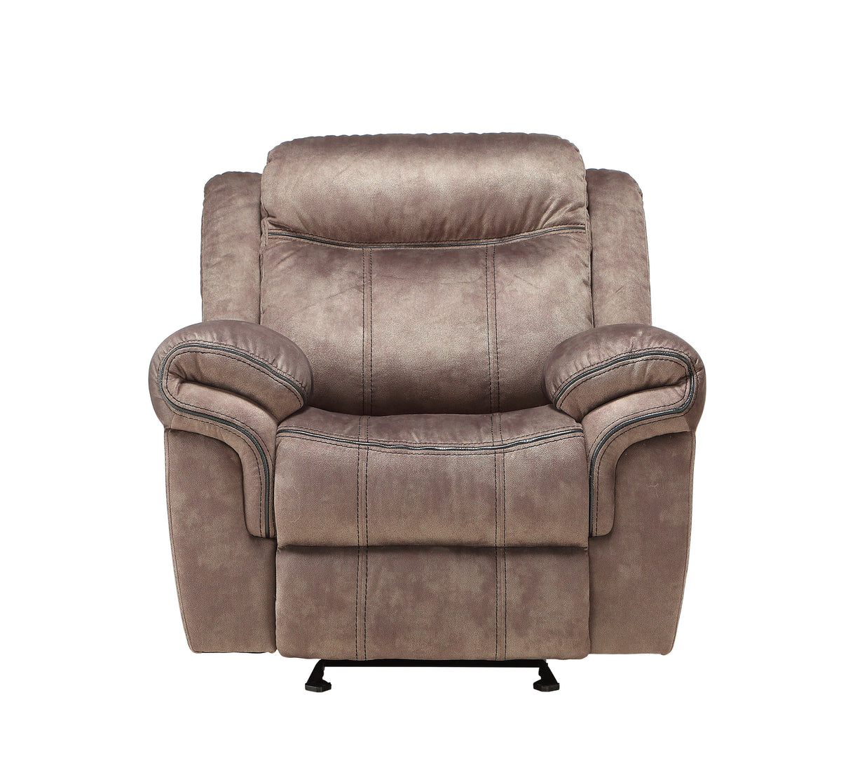 Zubaida Two Tone Chocolate Velvet Glider Recliner