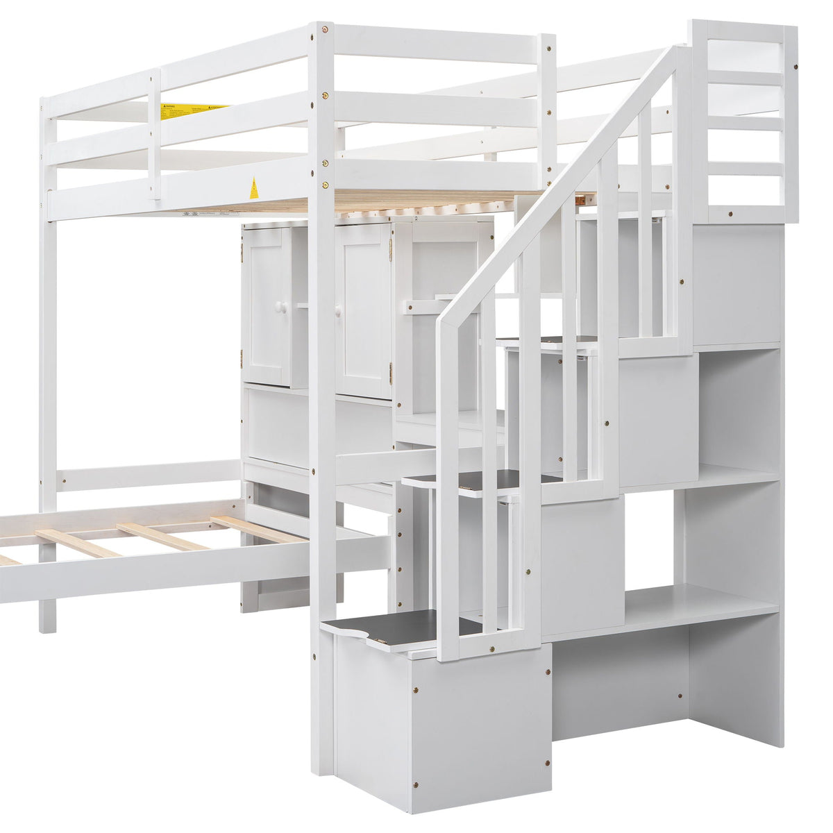 Loft Bed With Built In Desk And Staircase - view 5