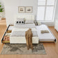 Queen Size Vertical Channel Tufted Headboard Bed