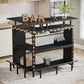 36” x 48” L-Shaped Home Bar Unit with Footrest