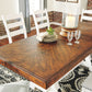 Valebeck - Rectangular Dining Room Table - White / Brown