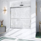 56"-60"W Semi-Frameless Double Sliding Shower Door