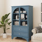 52.17"H Glass Door Display Case Storage Cabinet