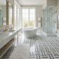 12x12 White Gray Waterjet Marble Tiles