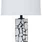 Macaria - Marble Table Lamp - White / Black