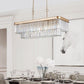 Rectangular Crystal Chandelier Adjustable