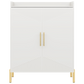 35.43 Inch White and Gold Shoe Cabinet