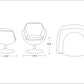 Caisson Upholstered Swivel Lounge Chair