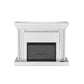 Nysa - 42" Fireplace - Mirrored & Faux Crystals