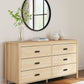 Cabinella - Six Drawer Dresser - Tan