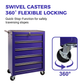 Rolling Metal Tool Chest with 5 Drawers