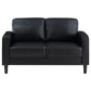 Ruth Upholstered Track Arm Loveseat Black - view 4