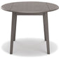 Shullden - Round Drm Drop Leaf Table - Gray