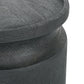 Black Wooden Cylinder Side Table