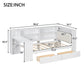 Wood Twin Size Platform Bed with Storage Shelves, Drawers, and LED