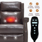 Brown Manual Recliner Chair in Faux Leather