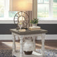 Havalance - Rectangular End Table - Gray / White