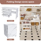 4-in-1 Folding Sewing Table with Lockable Wheels