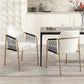 Modern Glam Upholstered Dining Chairs (Set of 2)