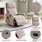 Khaki Heat Massage Manual Recliner Chair