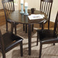 Hammis - Round DRM Drop Leaf Table - Dark Brown