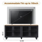 ON-Trend Farmhouse TV Stand with Solid Wood Gourd-Shaped Legs