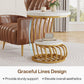 19.68" Modern Round End Table with 2-Tier Storage