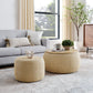 Round Storage Ottoman, 2 In 1 Function, End Table And Ottoman - view 16