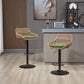 Modern Swivel Bar Stools Set of 2 Adjustable Counter Height Chairs
