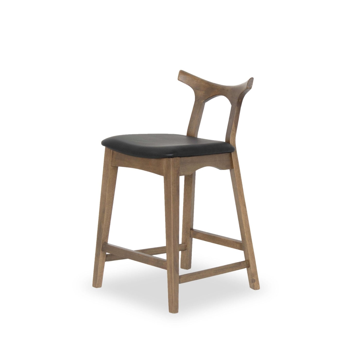 Hester Solid Wood Upholstered Square Bar Chair (Set Of 2)
