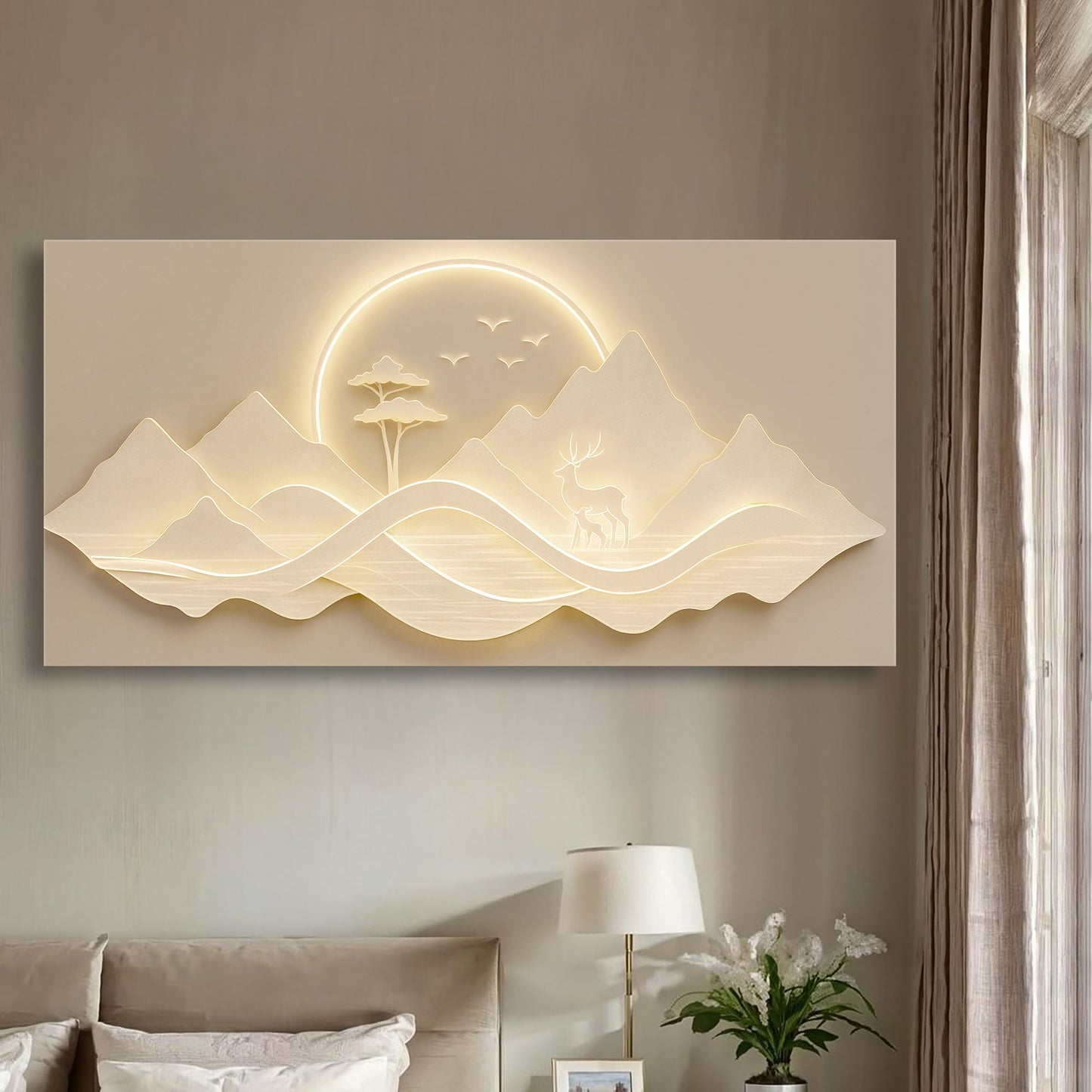 Modern Mountain Landscape Wall Art Decor