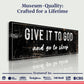Give It To God And Go To Sleep Rustic Sign II