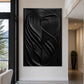 Modern Black Waves Wall Art