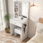 Vanity Table with Mirror & Adjustable LED Lights