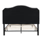 Upholstered Bed Button Tufted with Curve Design