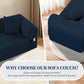 Spring Sofa with High-Quality Fabric, Pillows & Storage