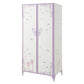 Priya II - Wardrobe - White & Light Synthetic Leather Rple