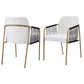 Modern Glam Upholstered Dining Chairs (Set of 2)