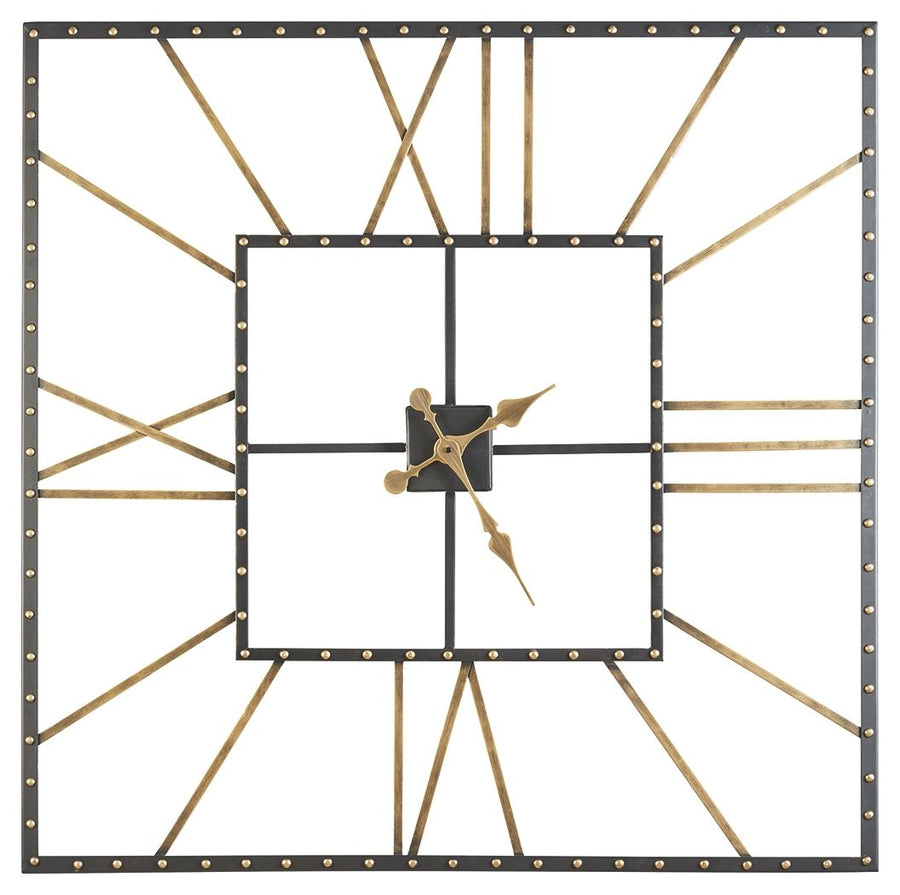 Thames - Wall Clock - Black / Gold Finish