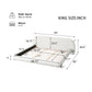 King Size Bed Frame with Boucle Fabric