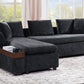 L-Shaped Chenille Sectional Sofa