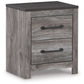 Bronyan - Two Drawer Night Stand - Dark Gray