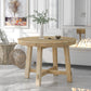 Gia - Round Extendable Dining Table With 16" Leaf Wood - view 6