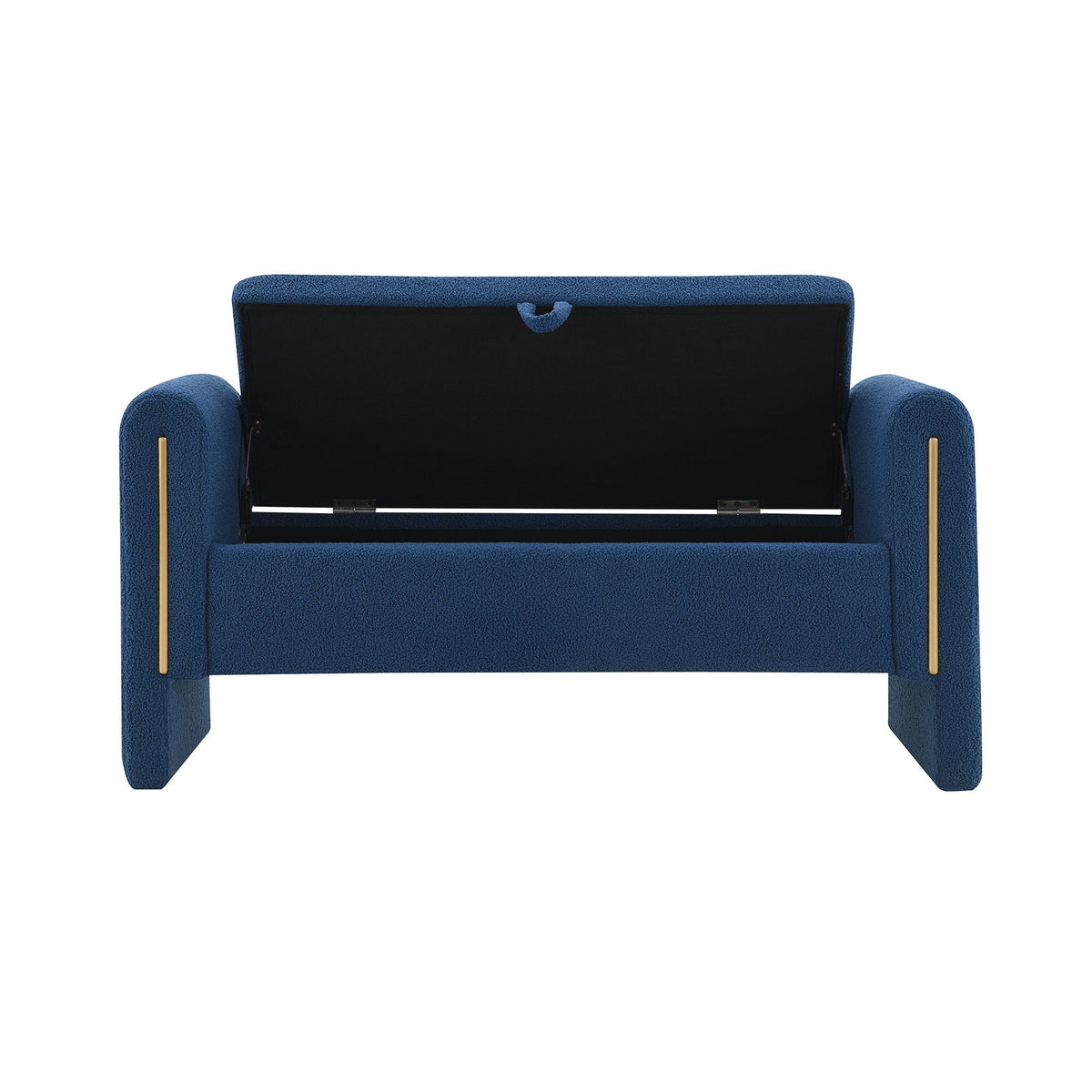 Modern Teddy Upholstered Large Bed End Bench With Arms And Storage - view 18