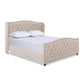 Marcella Upholstered Shelter Headboard Bed Set