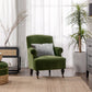 Eloise 30" Pleated Sock Arm Accent Armchair, Olive